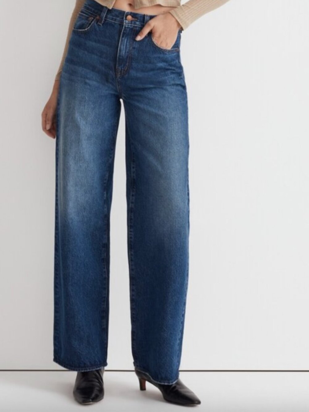 Madewell Petite Super Wide-Leg Jeans - Size 27
